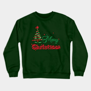 Christmas tree made of ribbon Crewneck Sweatshirt